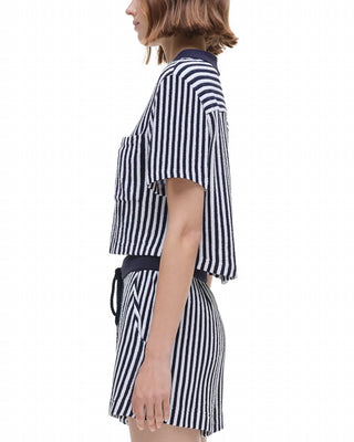 Simkhai - Short Sleeve Cropped Camp Shirt