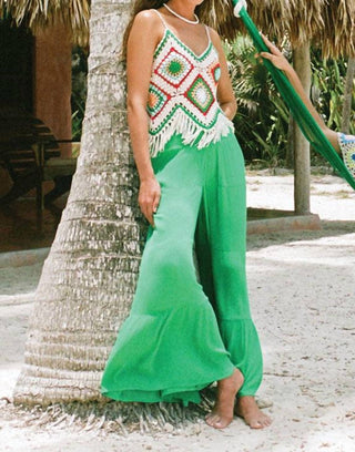 Elan - REGATA DE CROCHÊ COM FRANJAS NA PARTE INFERIOR