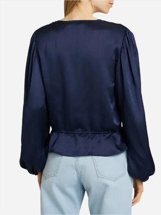 Frame - Cinched V-Neck Blouse