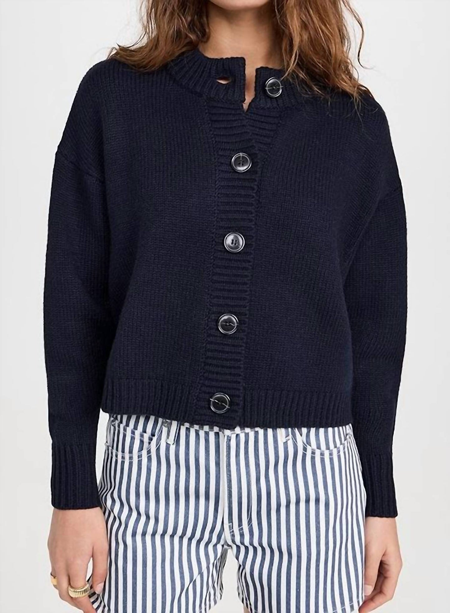 Frame - Chunky Femme Round Neck Cardigan