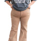 Risen - High Rise Side Slit Flare Jeans Plus Size