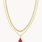 Kendra Scott - Abbie Pave Frame Multi Strand Necklace