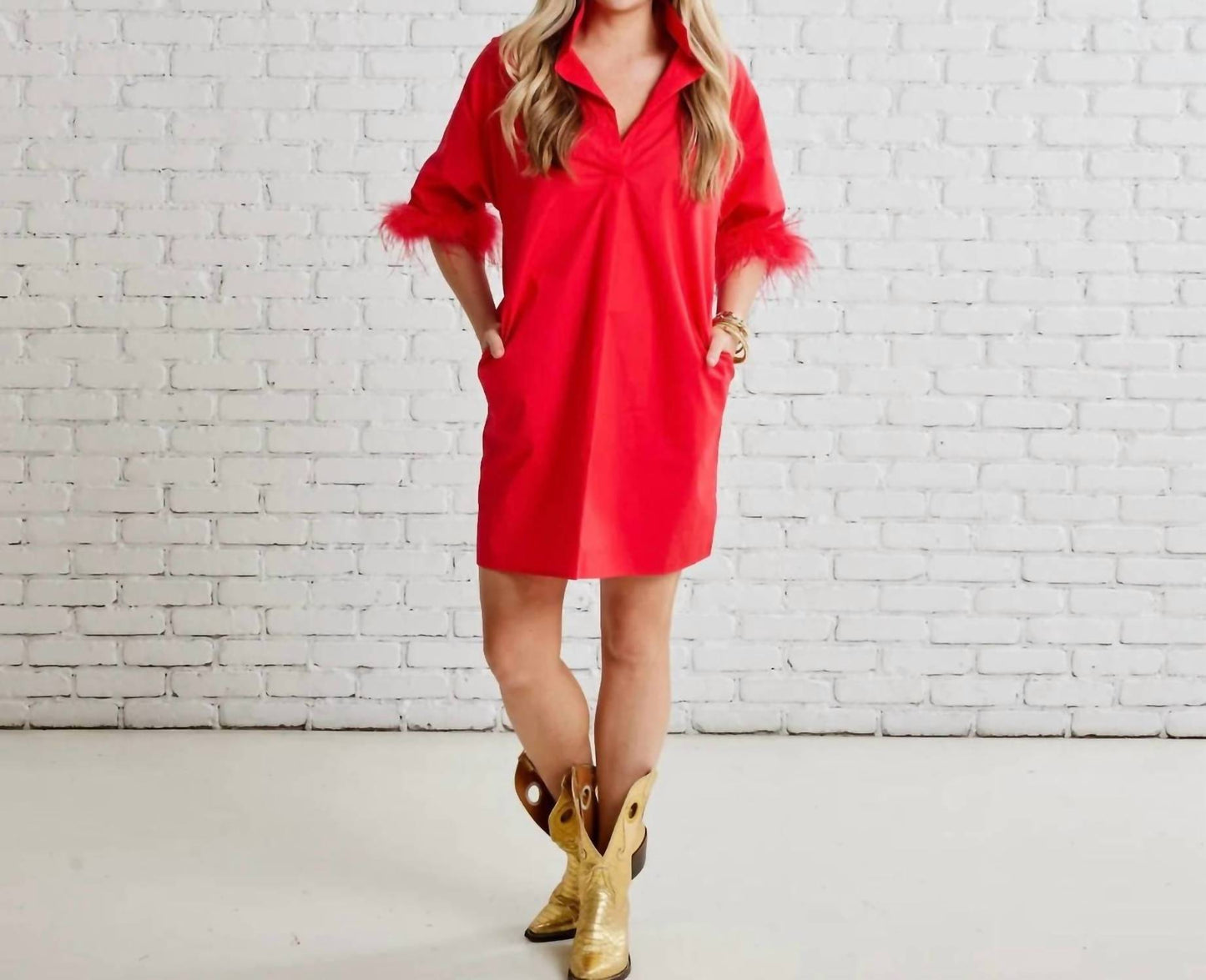 Caryn Lawn - Heather Feather Mini Dress