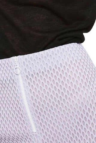 Topshop - Saia lápis com zíper frontal em malha Airtex