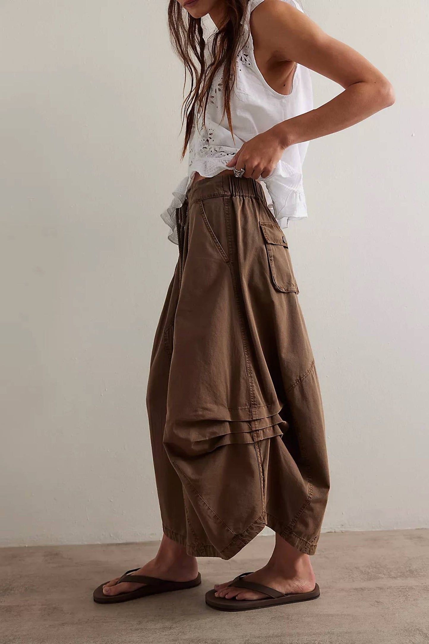 Free People - Willow Poplin Maxi Skirt