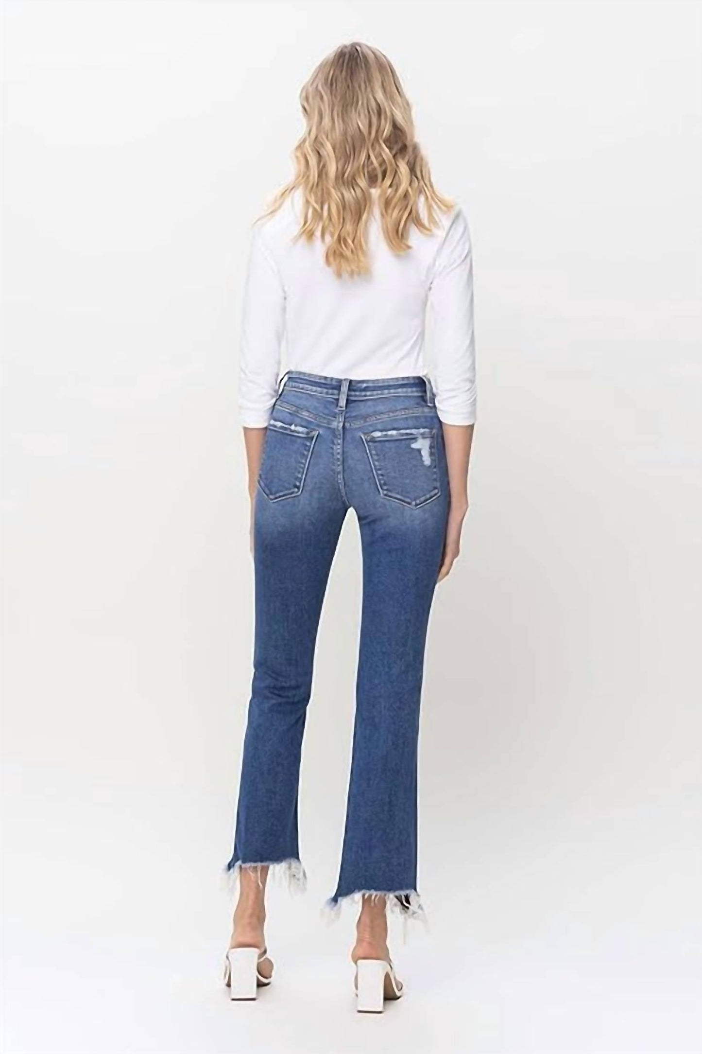 Flying Monkey - Quincy Mid Rise Crop Bootcut Jean