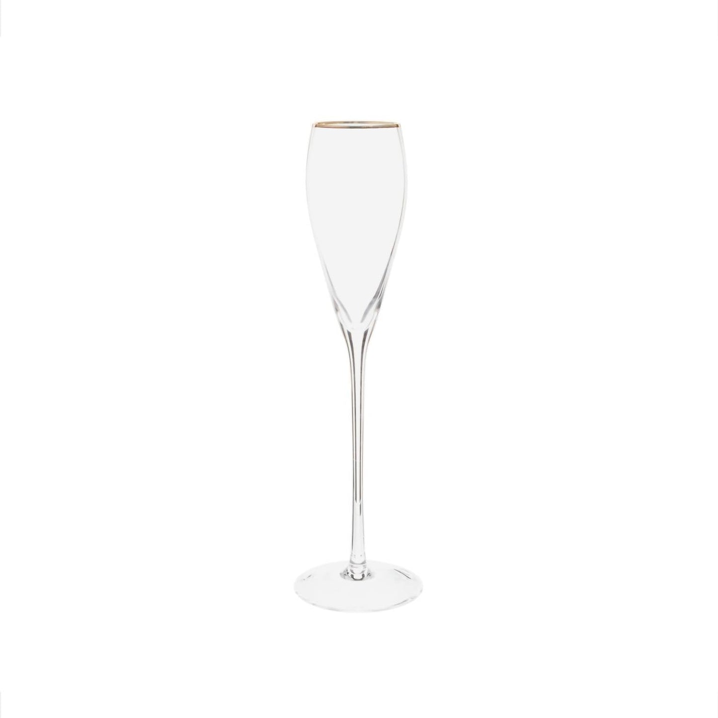 Creative Gifts International - Gold-Rim Tapered Champagne Flutes Set
