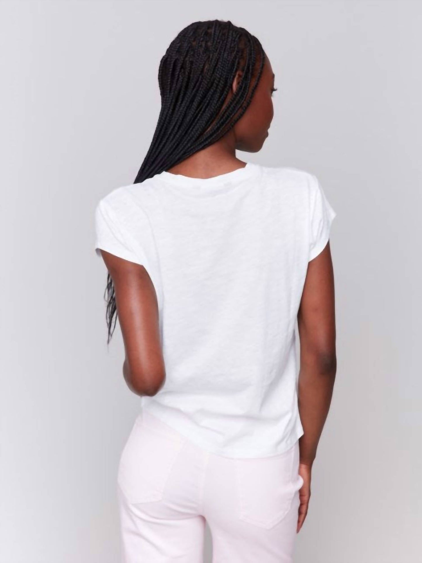 Charlie B - Cap Sleeve Crew Neck T-shirt