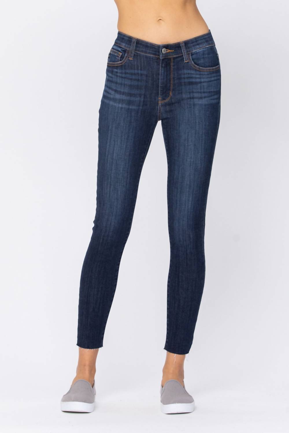 Judy Blue - Mid Rise No Destroy Skinny Denim Jeans