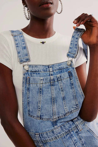 Free People - Saia jeans Bardot alta, nós, os livres