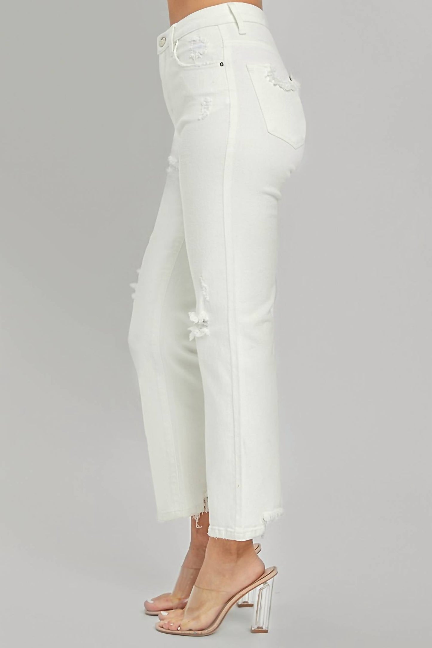 Risen - Demi Distressed Straight Leg Jeans