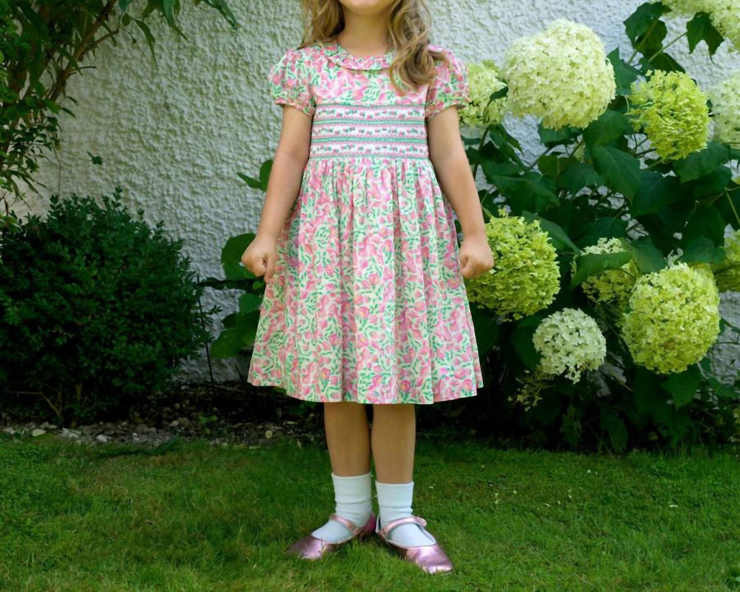 Rachel Riley - Kids Leafy Floral Smocked Dress