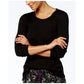 Pijama feminino Alfani com decote redondo, preto, tamanho 2, extra grande