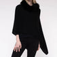 Alashan Cashmere - Fox Trim Topper Poncho