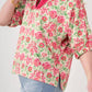 Emily Mccarthy - Floral Garden Cheetah Poppy Top