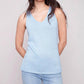 Charlie B - Metallic Lurex Knit Cami Top