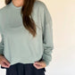 Liquid Energy Apparel - Modal Oversized Cropped Crew Sweatshirt