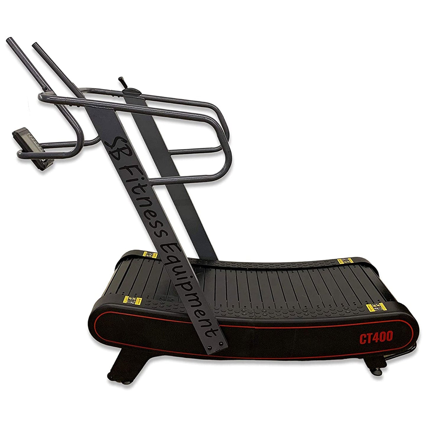 Esteira comercial curva autogerada CT400 da SB Fitness Equipment com display
