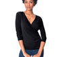 Top franzido feminino Leota preto