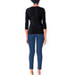 Top franzido feminino Leota preto
