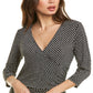 Blusa franzida em preto Garden Gate, tamanho P