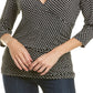 Blusa franzida em preto Garden Gate, tamanho P