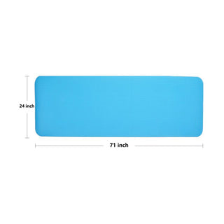 Tapete de ioga BalanceFrom Fitness GoYoga+ 71 x 24 pol. com joelheira e alça, azul
