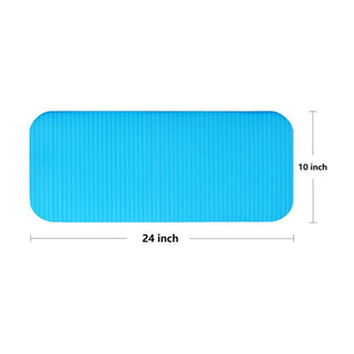 Tapete de ioga BalanceFrom Fitness GoYoga+ 71 x 24 pol. com joelheira e alça, azul