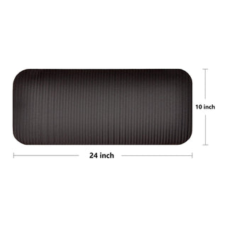 Tapete de ioga BalanceFrom Fitness GoYoga+ 71 x 24 pol. com joelheira e alça, preto