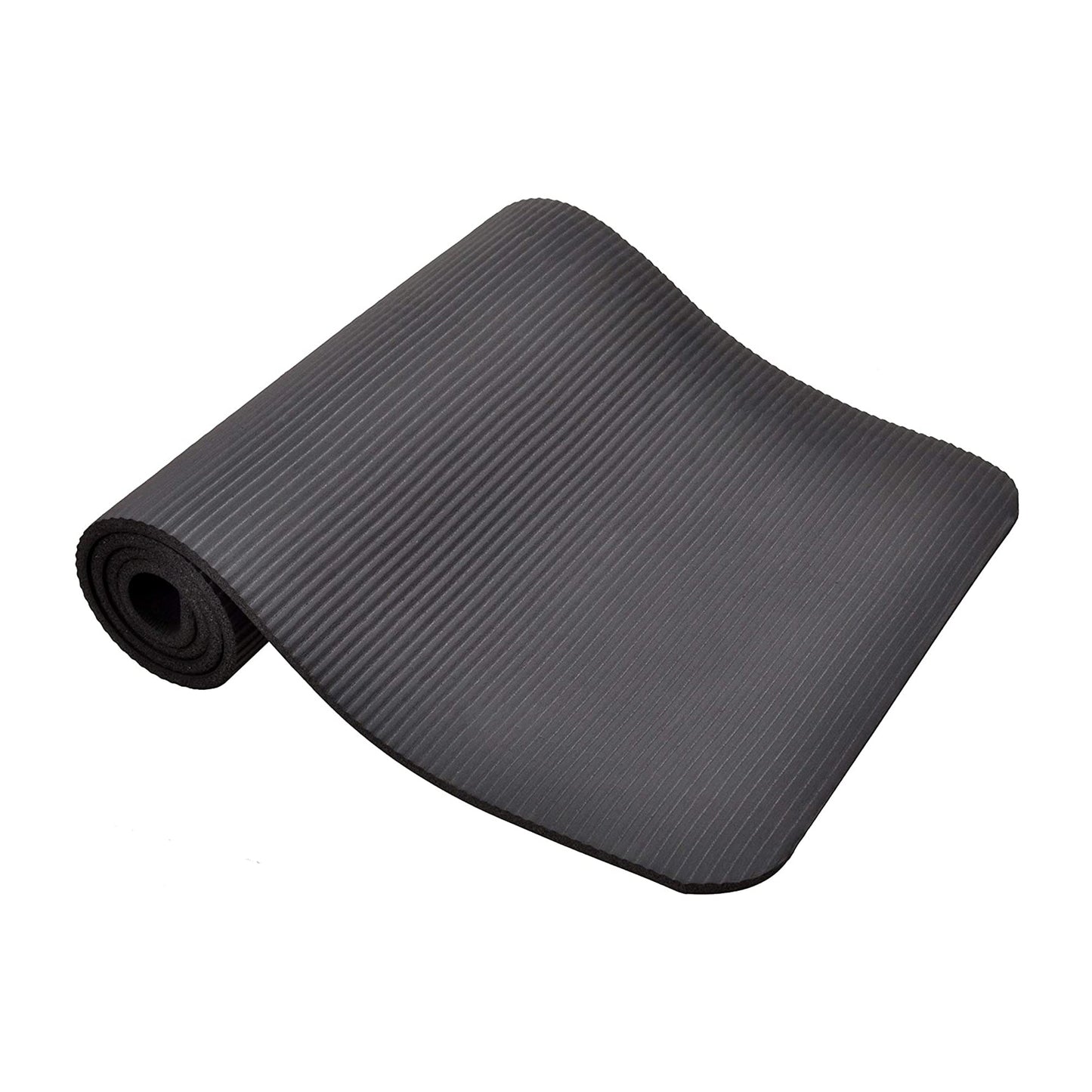 Tapete de ioga BalanceFrom Fitness GoYoga+ 71 x 24 pol. com joelheira e alça, preto