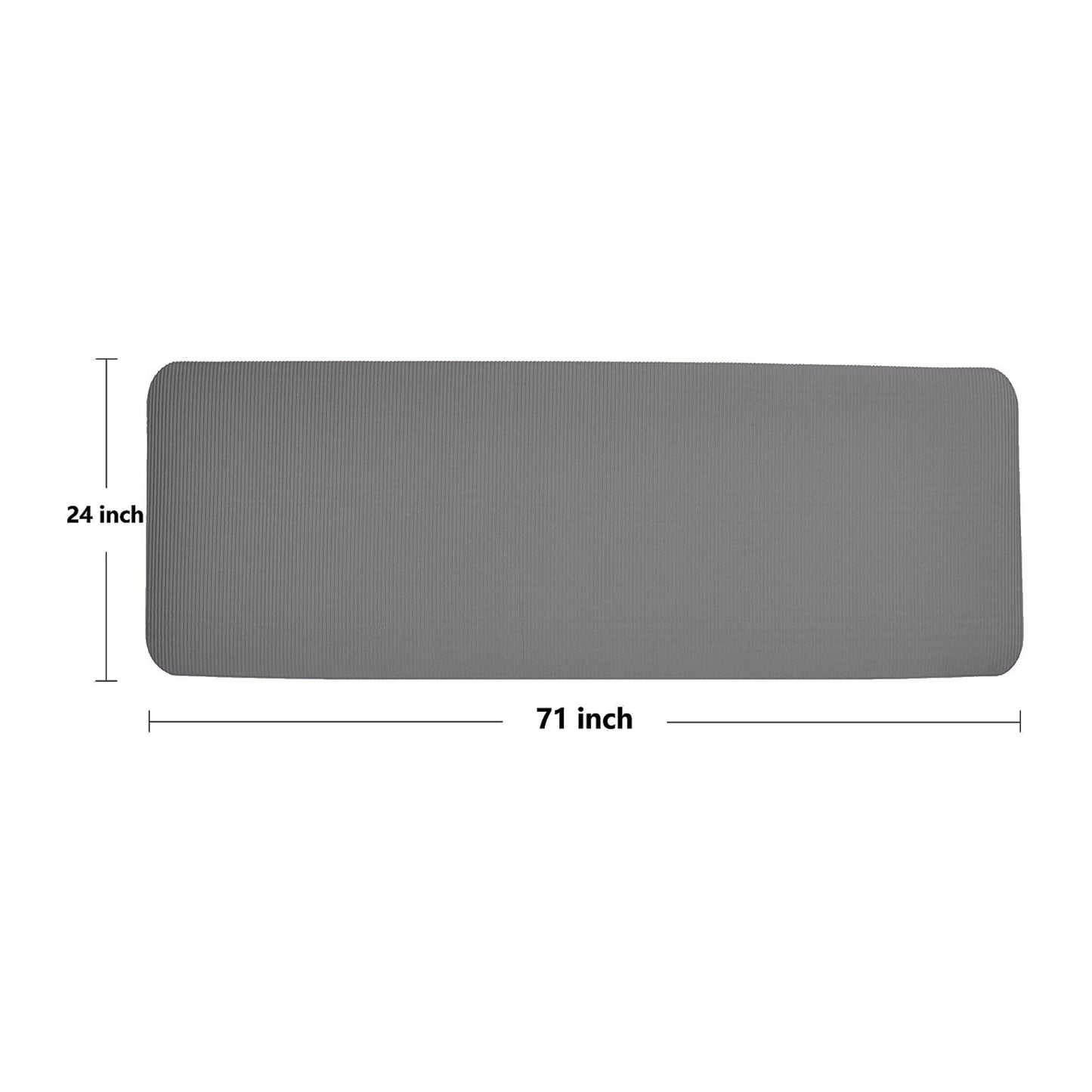 Tapete de ioga BalanceFrom Fitness GoYoga+ 71 x 24 pol. com joelheira e alça, cinza