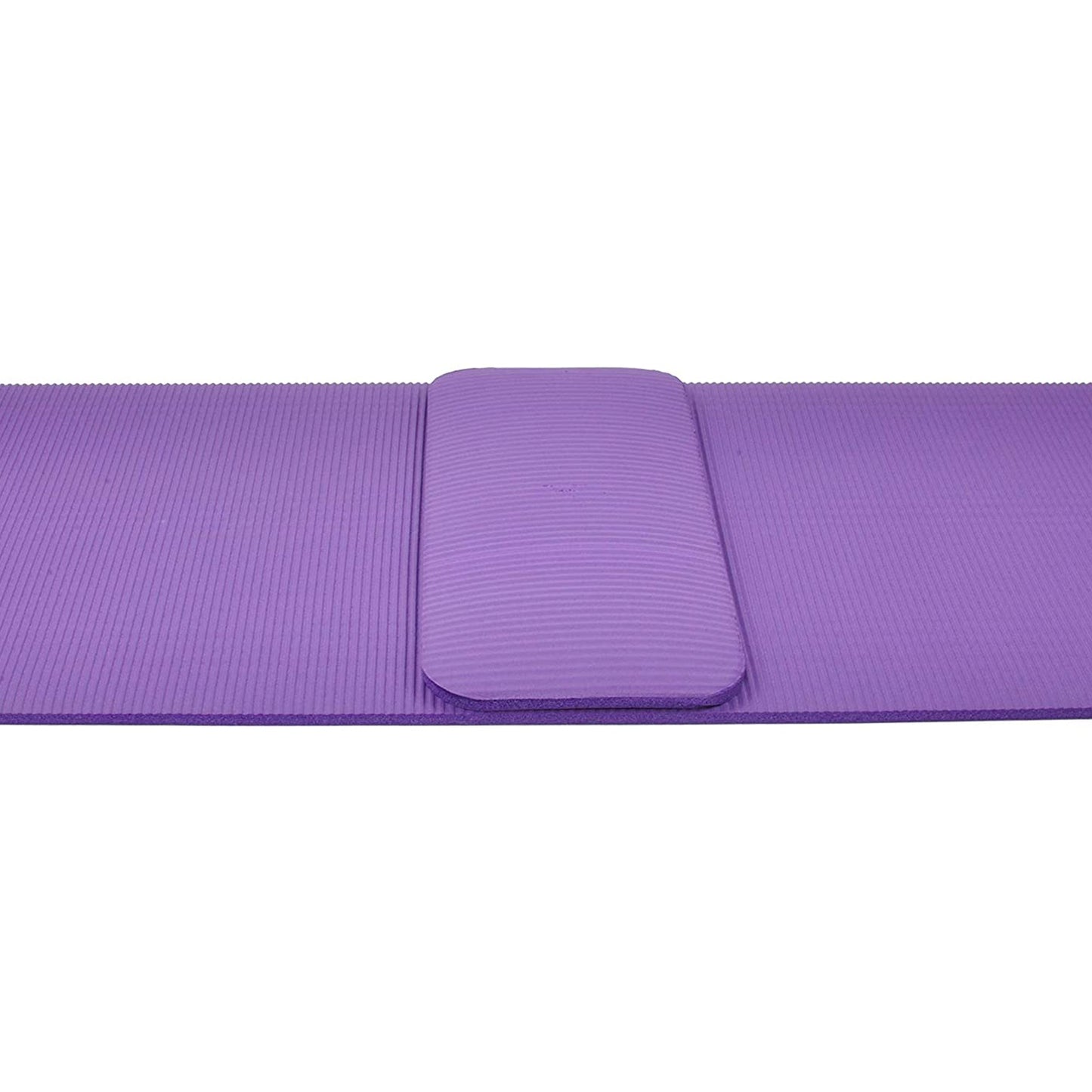 Tapete de ioga BalanceFrom Fitness GoYoga+ 71 x 24 pol. com joelheira e alça, roxo