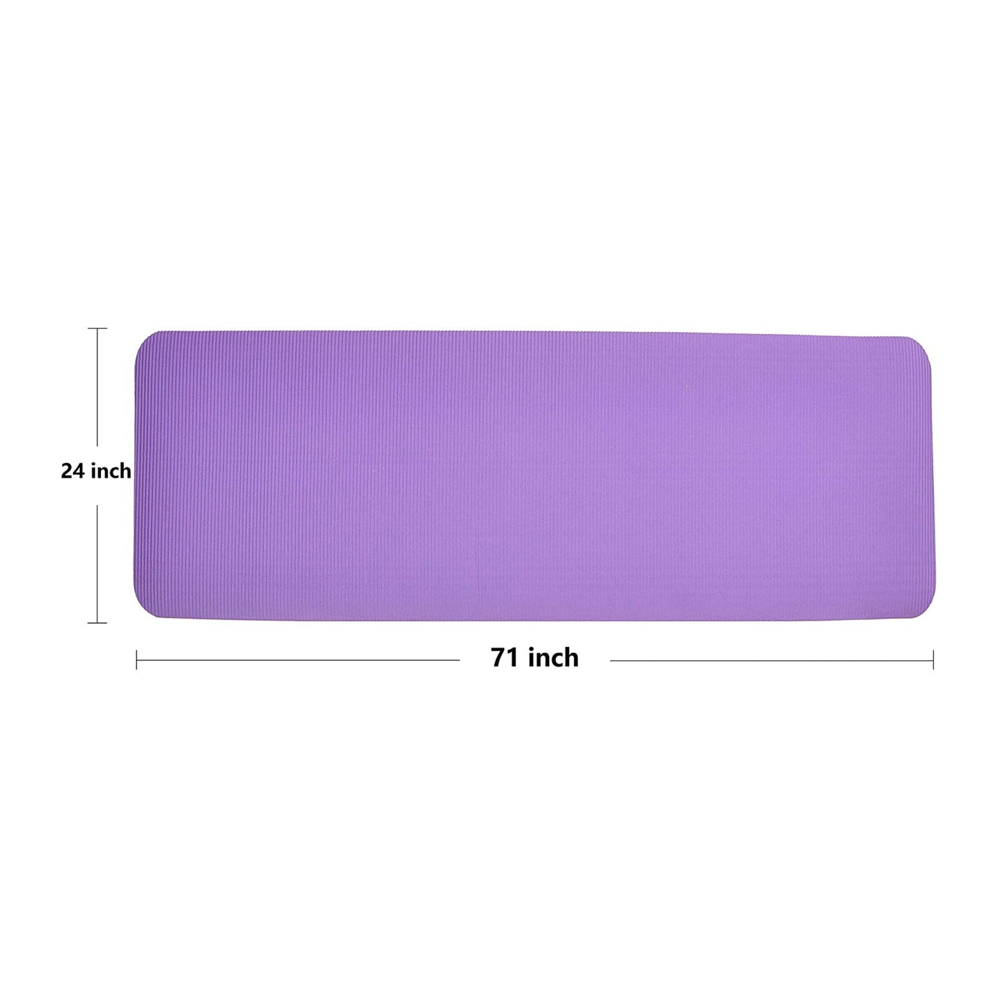 Tapete de ioga BalanceFrom Fitness GoYoga+ 71 x 24 pol. com joelheira e alça, roxo