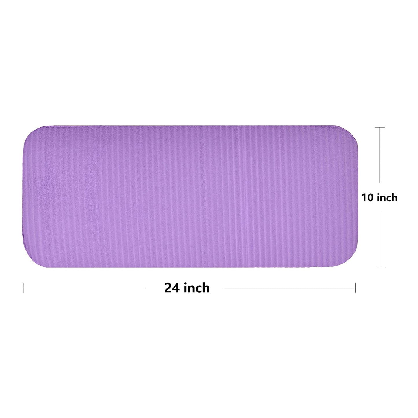 Tapete de ioga BalanceFrom Fitness GoYoga+ 71 x 24 pol. com joelheira e alça, roxo