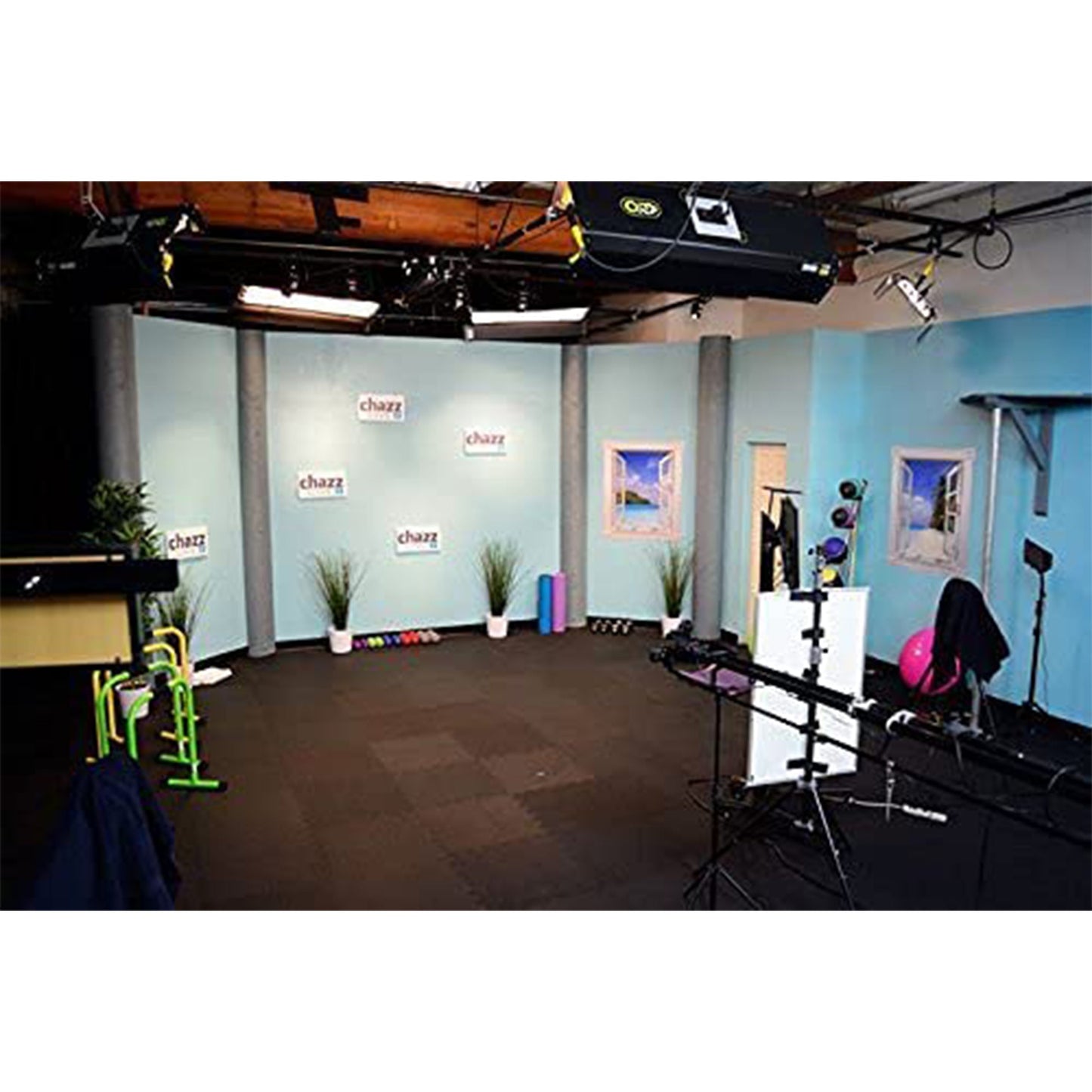 Tapete de exercícios de espuma EVA interligada de 144 pés quadrados da BalanceFrom Fitness, cinza