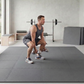 Tapete de exercícios de espuma EVA interligada de 144 pés quadrados da BalanceFrom Fitness, cinza