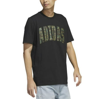 Adidas Men's Black Varsity Camo Logo Short Sleeve T-Shirt