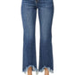 Risen - High Rise Frey Hem Ankle Bootcut Jeans