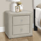 Nightstand With Storage Drawer, Upholstered, Transitional