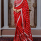 Zaalima Fashion - Chiffon Embroidered Saree With Mirror & Thread Work