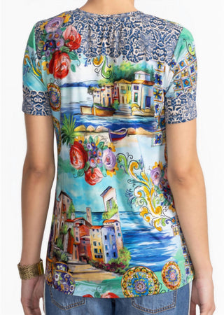 Johnny Was - Janie Short Sleeve V-neck Swing Tee