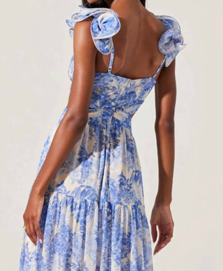 Astr - Vestido longo com fenda alta Fritillaria