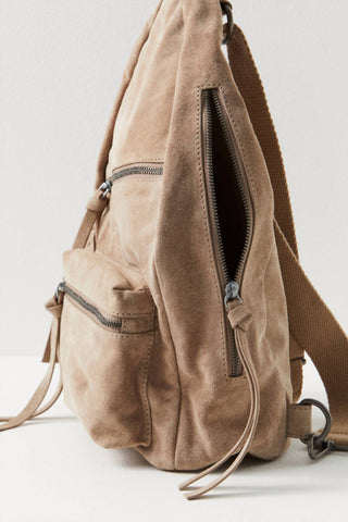 Free People - Bolsa tiracolo feminina em camurça Oxford