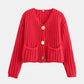 Cardigan de manga comprida com botões