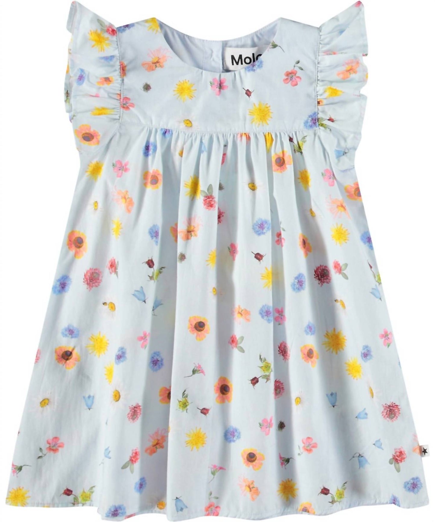 Molo - Girl's Cacao Small Flowers Dress