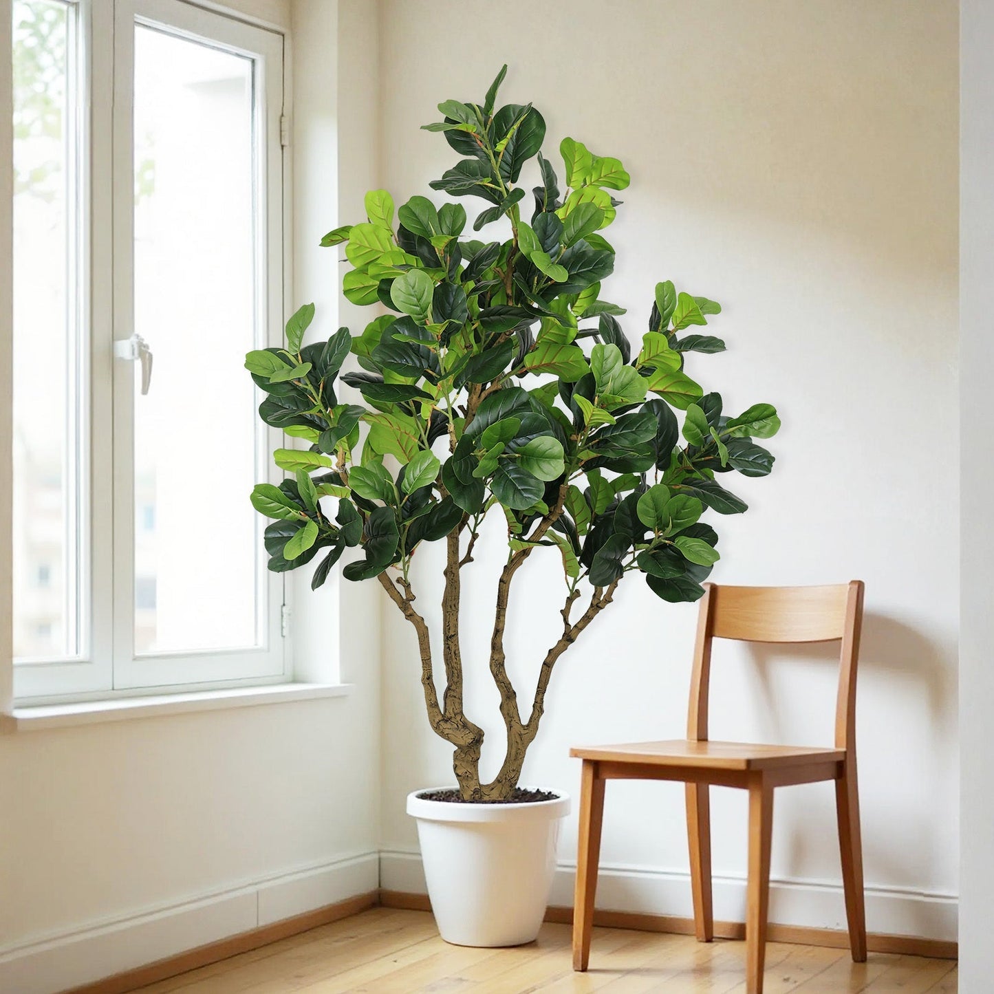 7FT Tall Artificial Banyan Tree Silk Plant – Large Faux Greenery