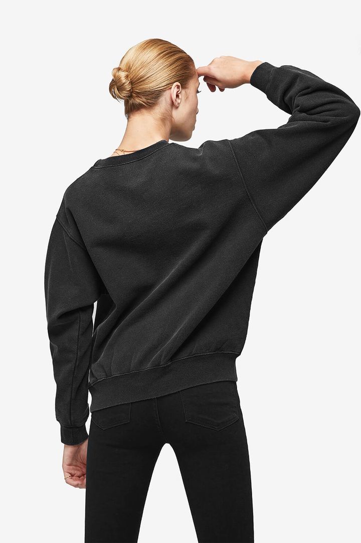 ANINE BING Moletom vintage com estampa gráfica Bing, preto, tamanho XS