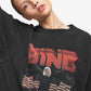 ANINE BING Moletom vintage com estampa gráfica Bing, preto, tamanho XS