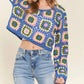 Trendsi - Adora Multicolor Crochet Crop Top