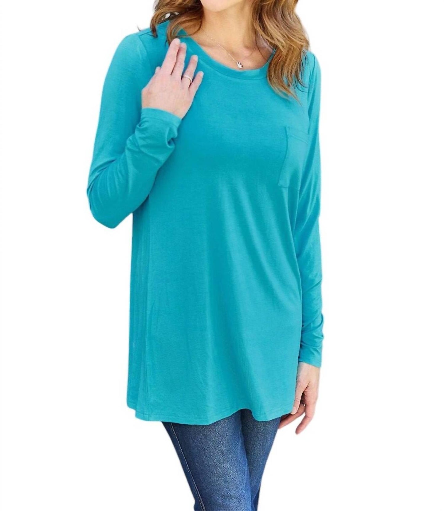 Basic Bae - Luxe Long Sleeve Top With Pockets